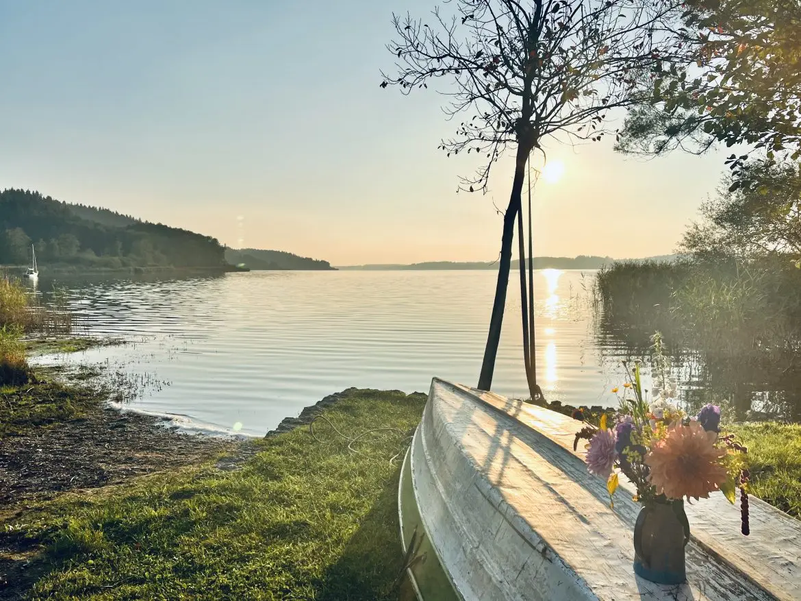 Sonnenuntergang am See bei Camping Stein