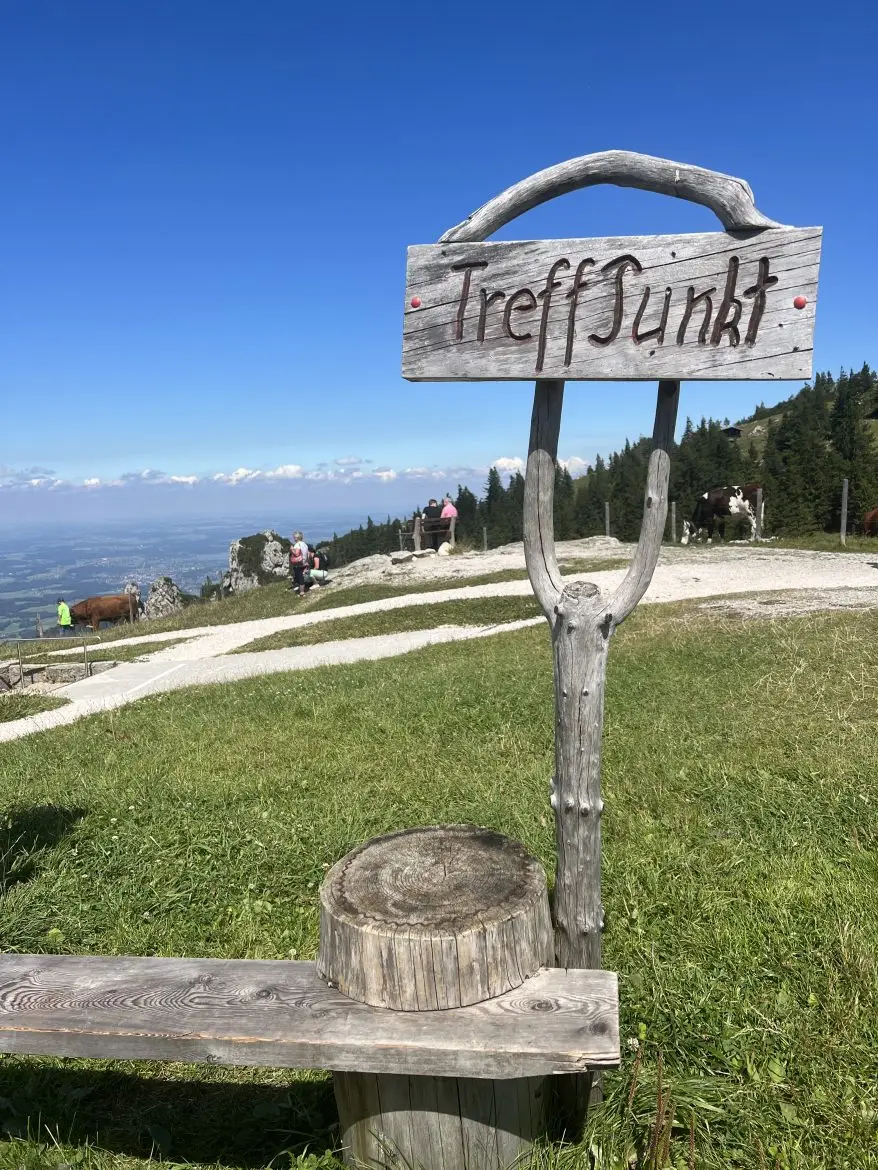 Kampenwand Treffpunkt Schild