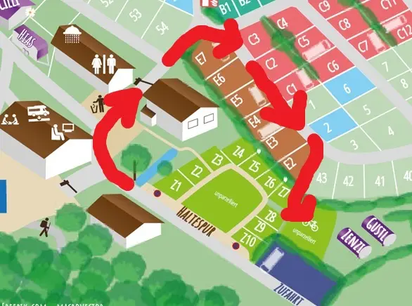 ZweiradZeltwiese Camping Stein Anfahrt