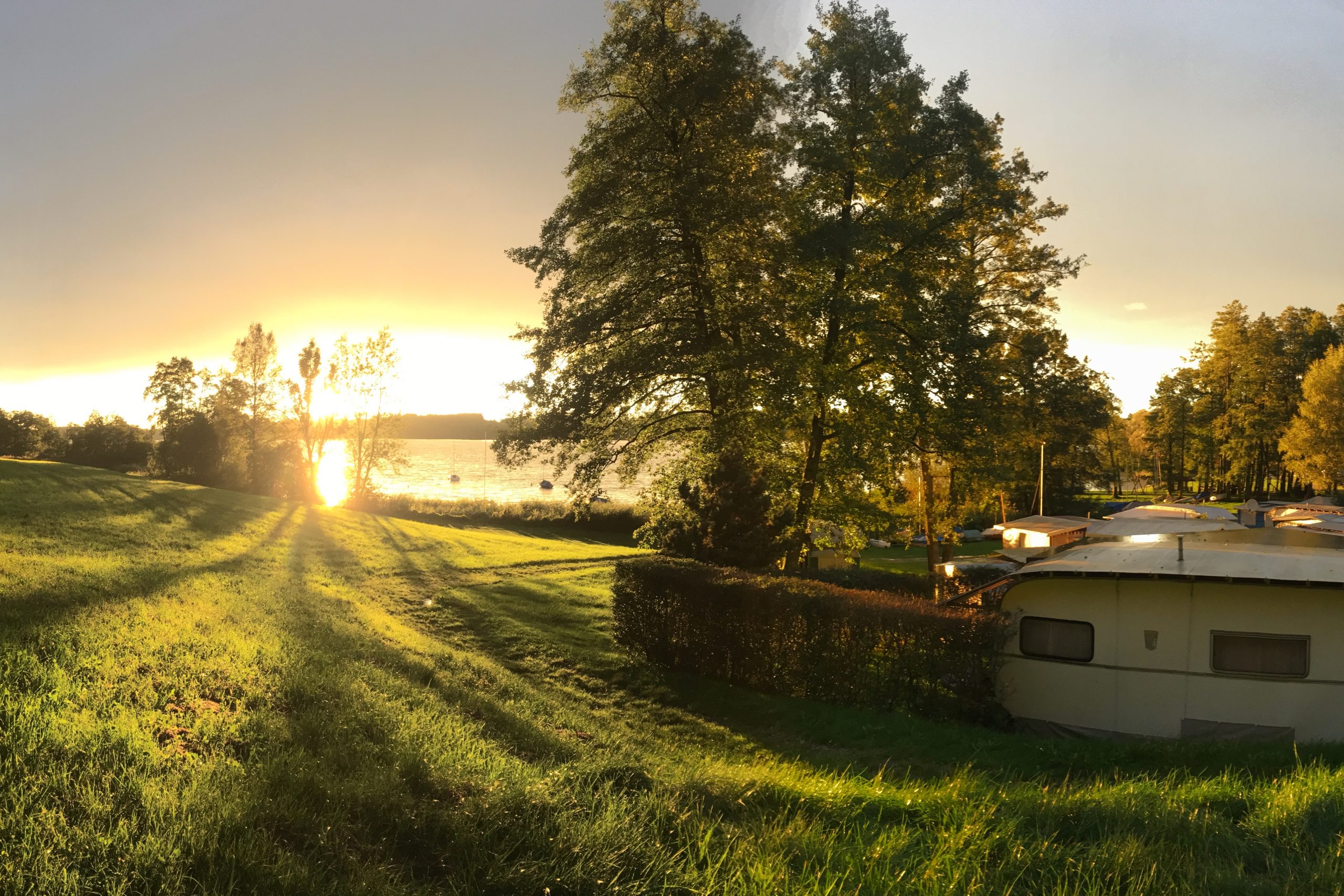 Sonnenuntergang am Simssee - Camping Stein